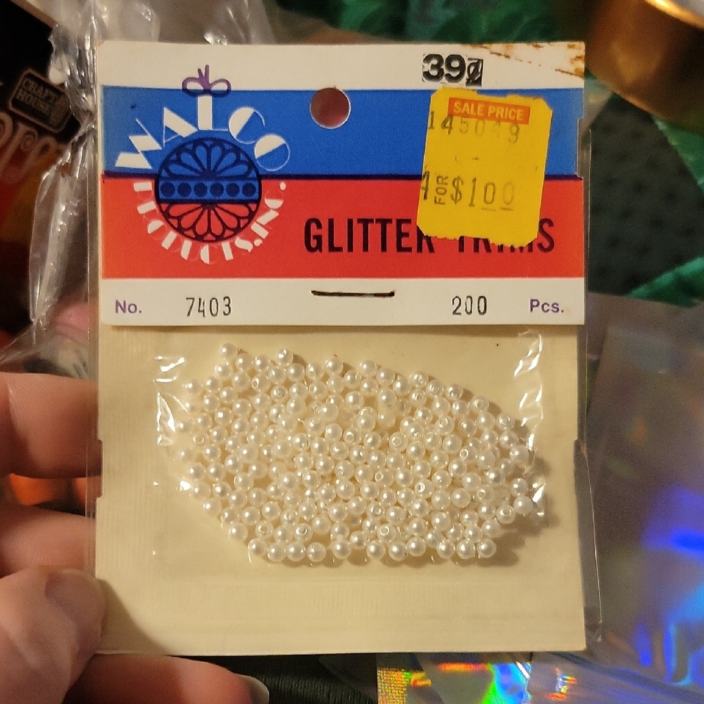Faux Pearl Glitter Trims - Bundle Add On Only